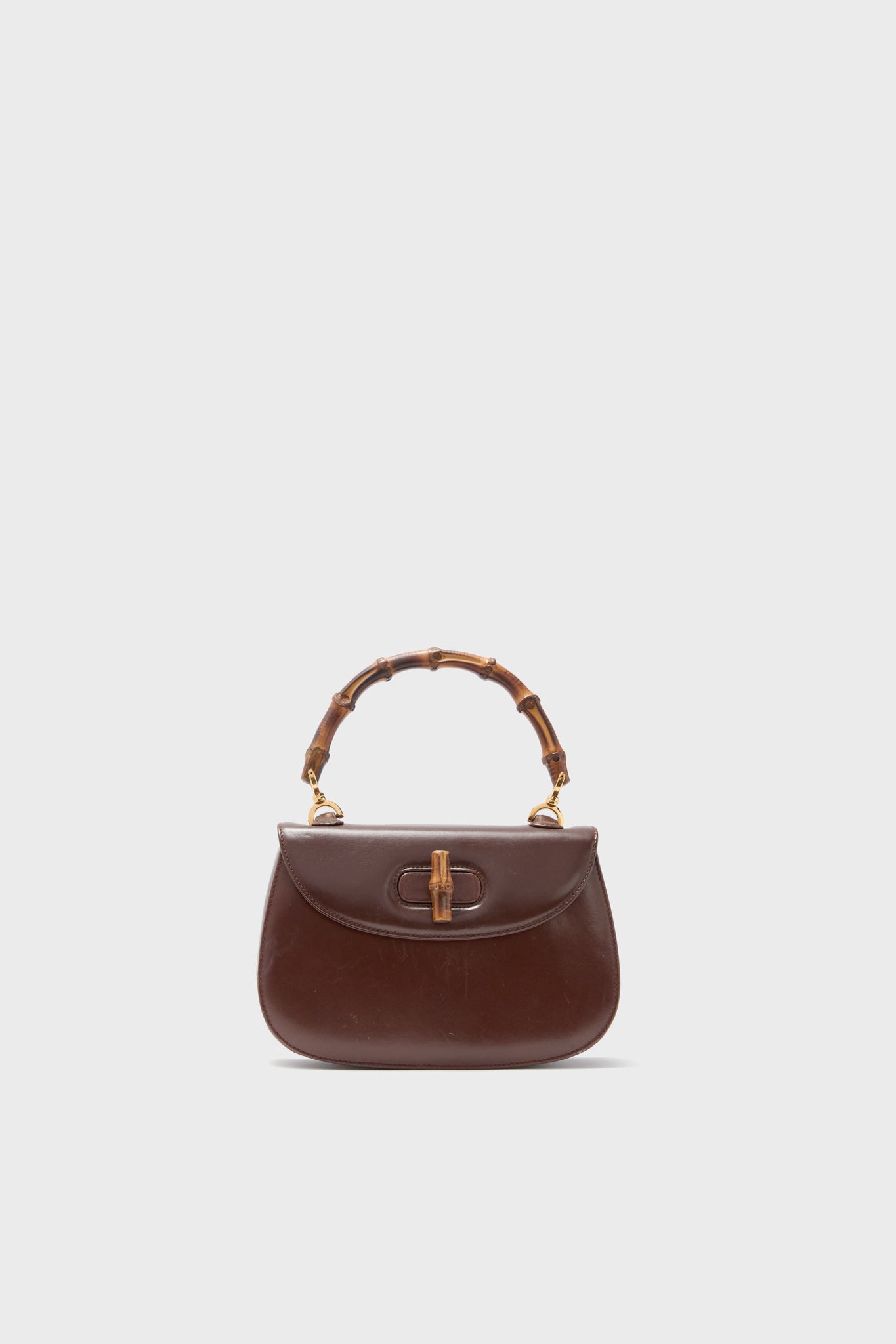 GUCCI Brown Bamboo Small Top Handle Bag | Tuckernuck Archive