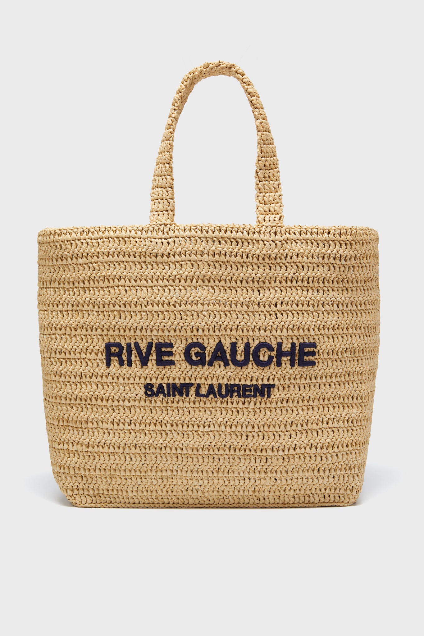 Saint Laurent Raffia Rive Gauche Tote Bag | Tuckernuck Archive