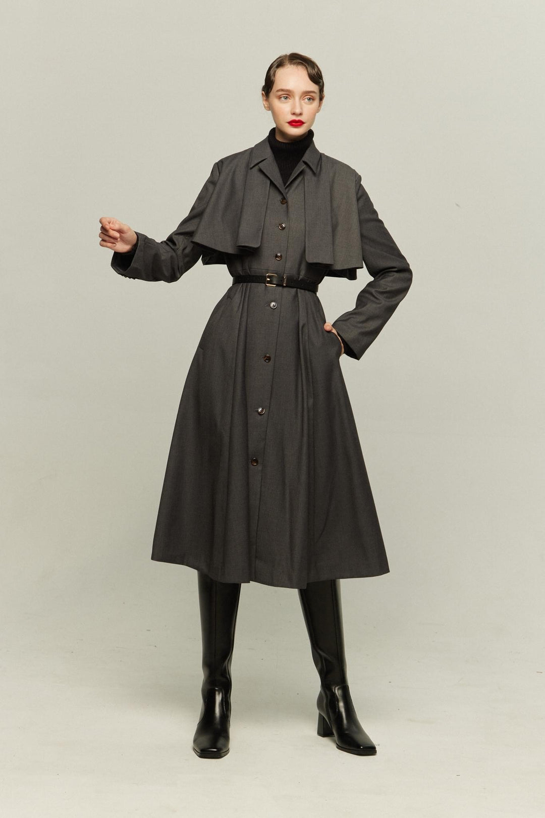 スクエアバックルレザーナローベルト – Tnewties