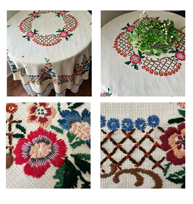 楽天市場】【10%OFFクーポン配付中】【中古】クリームに花の手刺繍