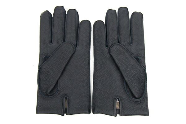 楽天市場】エルメス メンズグローブ ブラック ディアスキン カシミア