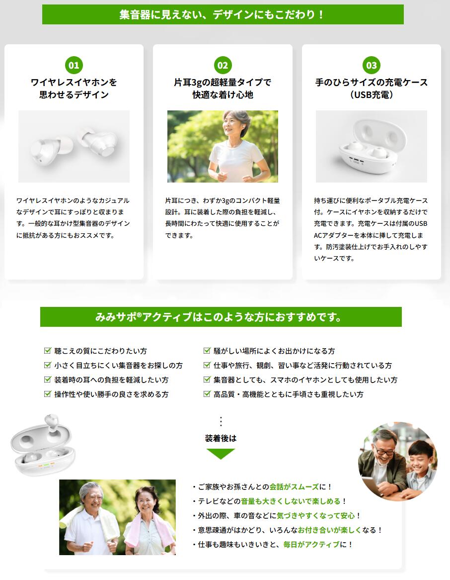 楽天市場】【40％OFF】高性能集音器 みみサポアクティブ 集音器 認定