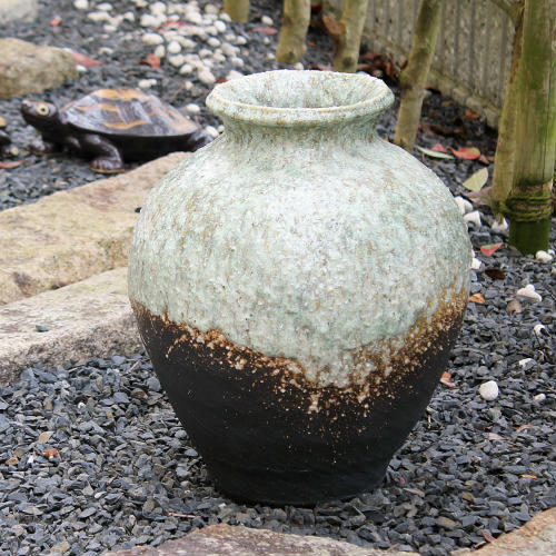 楽天市場】【ポイント8倍】信楽焼 大型 フラワーベース 白窯変 鯉口 13