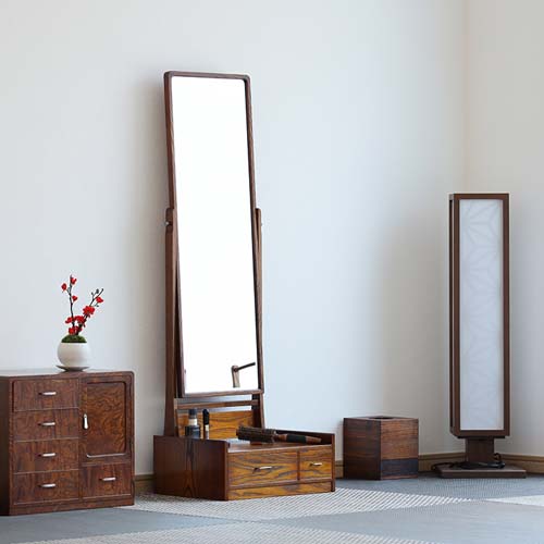 楽天市場】江戸指物 一面鏡台 伝統工芸品 ミラー : MUKU工房（家具