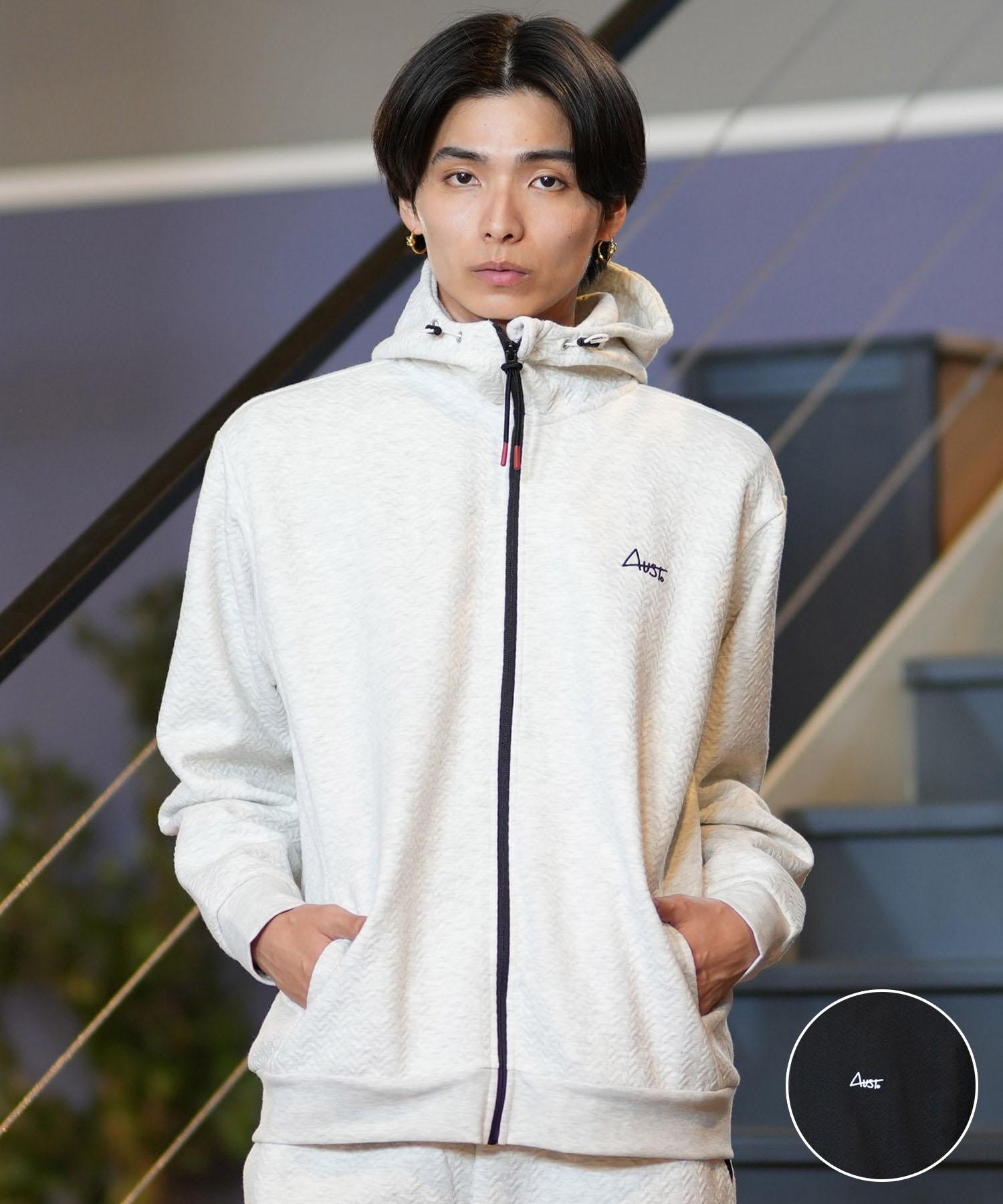 楽天市場】AUST オースト メンズ パーカー ボンディングZIPパーカー