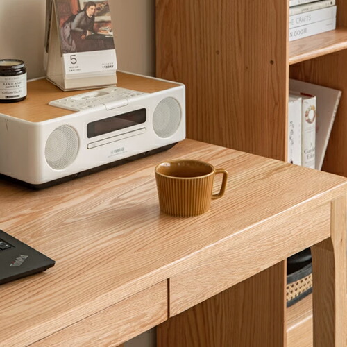 楽天市場】割引品 デスク 無垢材 幅80cm 学習 オーク材 100cm 120cm