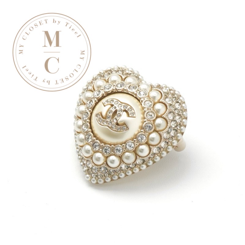 楽天市場】シャネル ブローチ パール（モチーフハート）（ブローチ