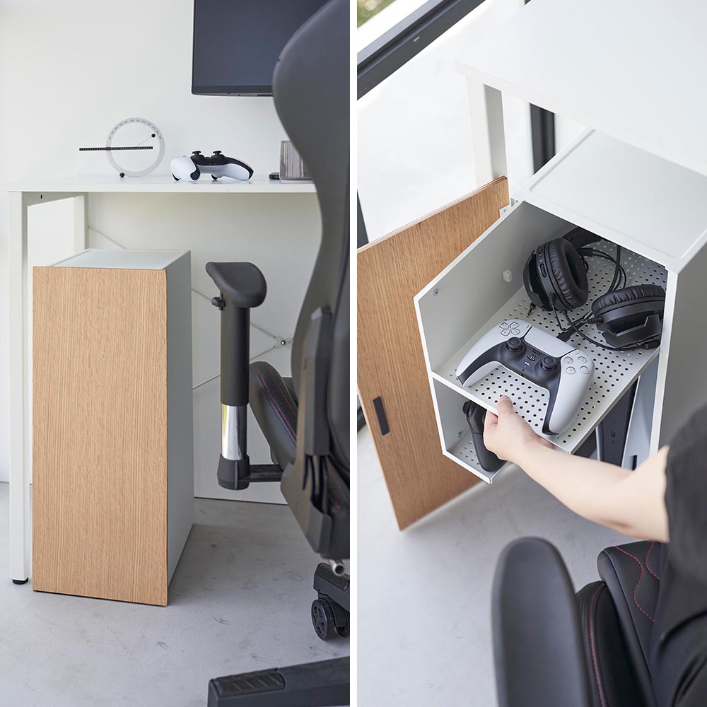 楽天市場】ゲーム機収納ラック タワー 山崎実業 tower ホワイト