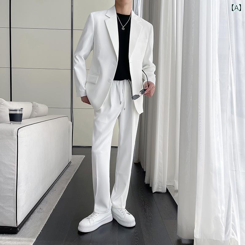 楽天市場】メンズ 軽量 大人 ワイド 白い スーツ 高級感 ヤッピー