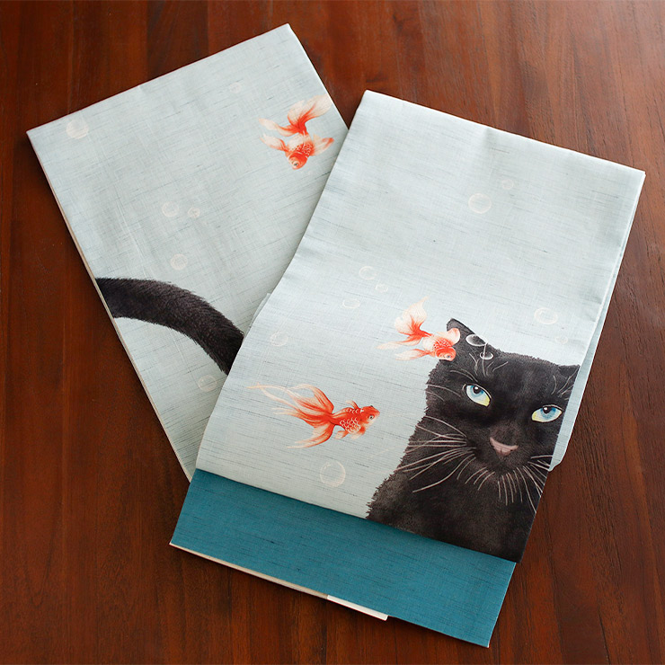 楽天市場】＼楽天マラソン開催中!／[夏帯] 夏 名古屋帯 金魚鉢 (ブルー