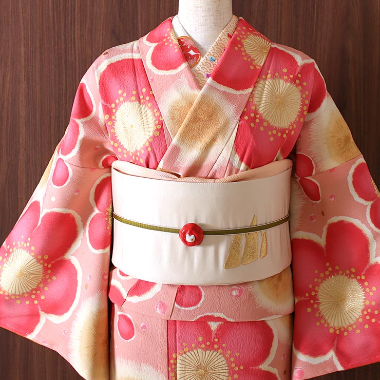 楽天市場】［ 正絹 ］京袋帯 シカ 刺繍（ オフシロ/3TKO-4 ）生成り 鹿