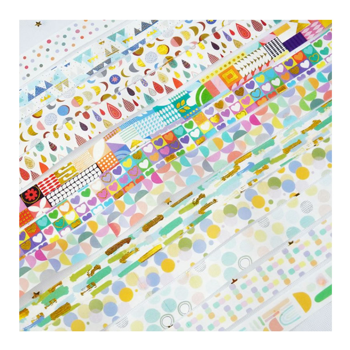 楽天市場】マスキングテープ カラフルシェイプス 12巻セット マステ