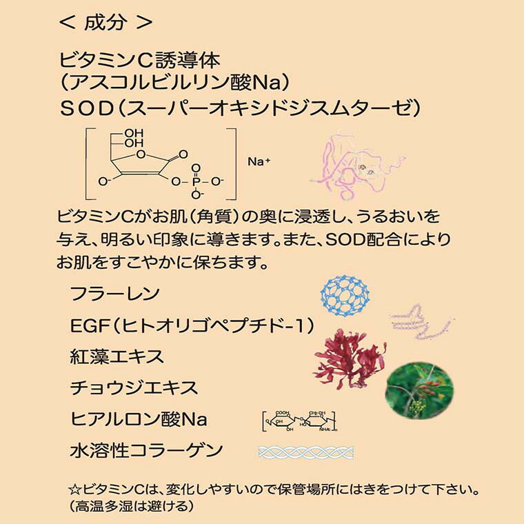 楽天市場】キラ化粧品 スーパーVC（美容液50ml）+専用容器お得セット