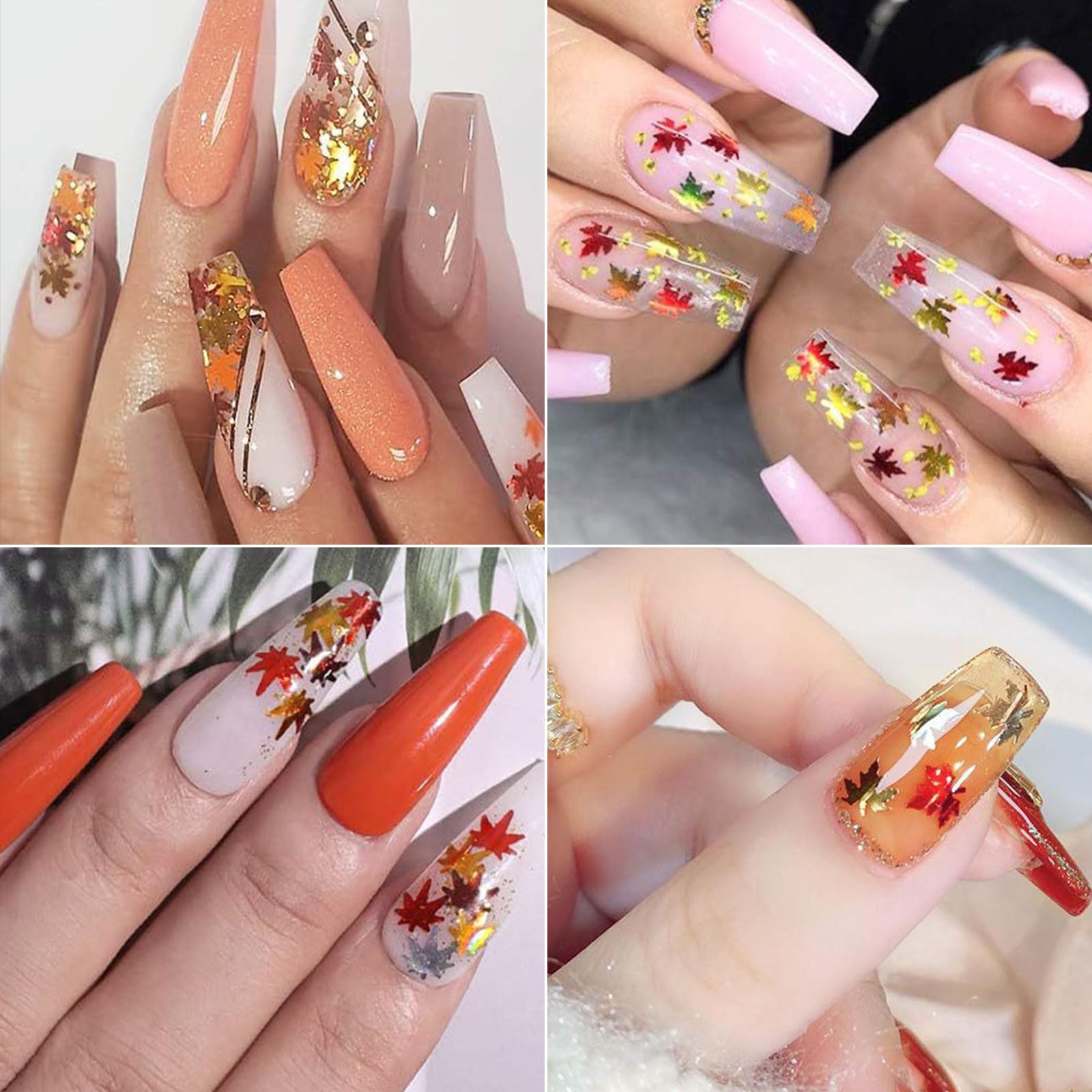 楽天市場】【送料無料】ネイル ホログラム 紅葉 4パック ネイルパーツ