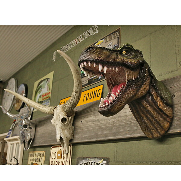楽天市場】【壁掛け オブジェ】ティラノサウルス ヘッド ウォール