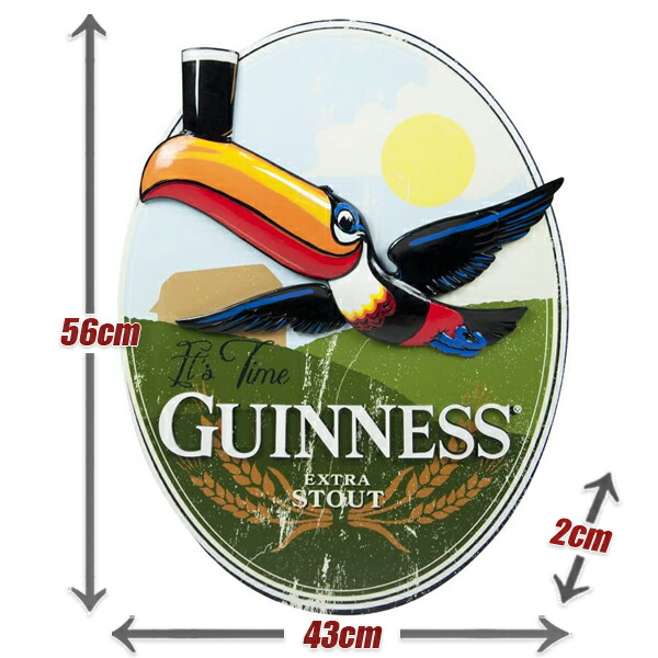 楽天市場】ギネスビール 樹脂製看板 公式グッズ 立体 56cm×43cm×2cm