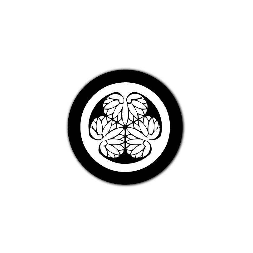 楽天市場】戦国武将 家紋 缶バッジ 44mm 1個 徳川家康 『三つ葉葵