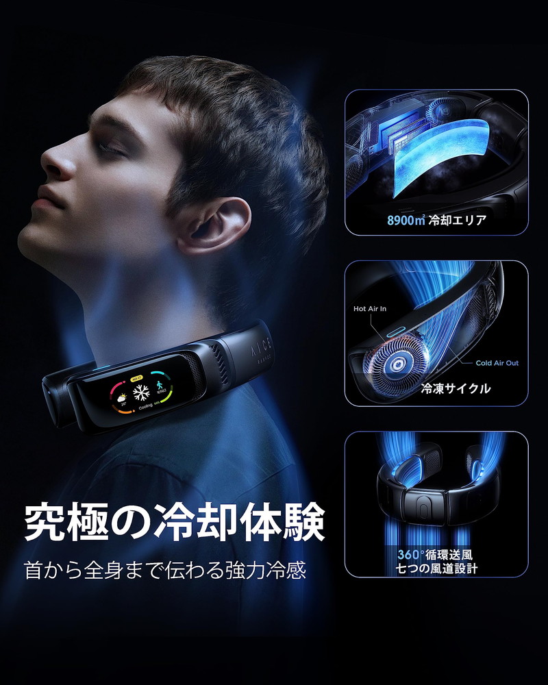 楽天市場】【次世代 AIネッククーラー】RANVOO AICE3 スマートクーラー