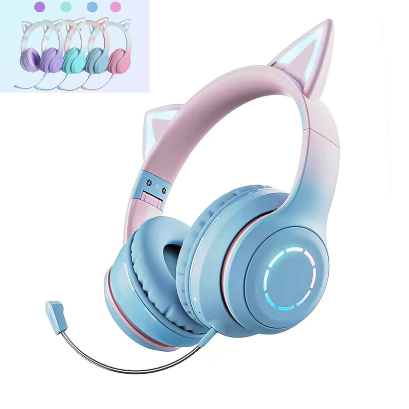 楽天市場】猫耳ヘッドホン Bluetooth マイク付き 可愛い ワイヤレス