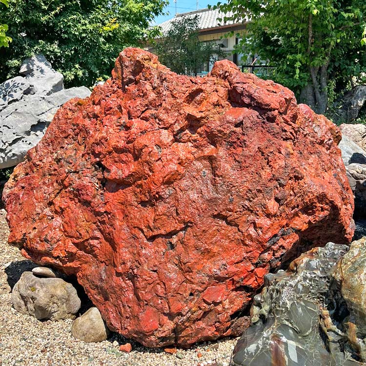 楽天市場】津軽錦石 庭石 青森 赤石 自然石 陸奥 青森県産 錦石 景石
