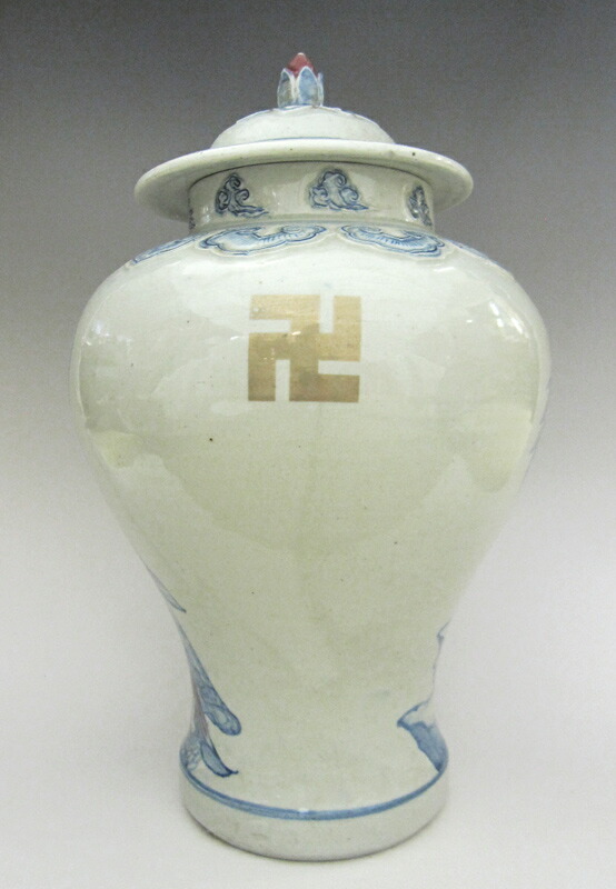 楽天市場】李朝 青花仏文蓋付壺 全高36cm 韓国 朝鮮 陶磁器 希少 地蔵