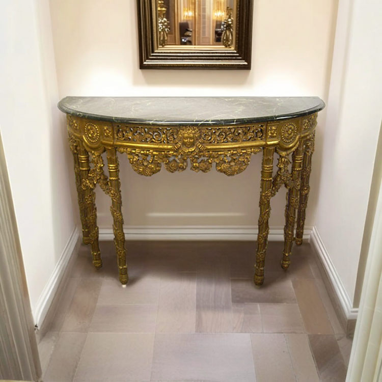 楽天市場】アンティーク調 ゴールド仕上げ 大理石 天然石 W134cm H88cm