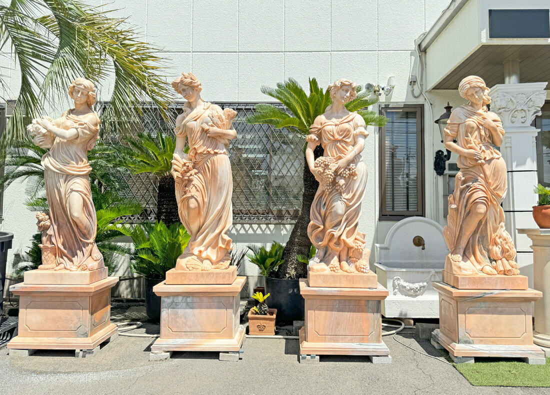 楽天市場】天然大理石彫刻 ぬくもりのヴィーナス 冬 ピンク 四季の乙女