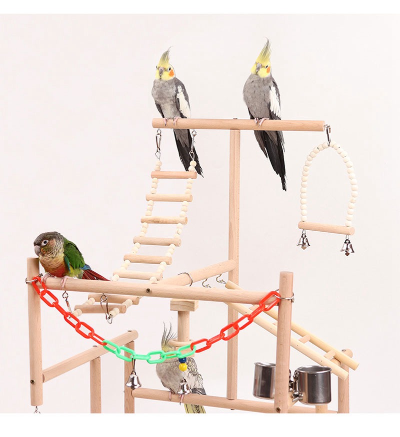 楽天市場】【動画あり】インコ 鳥の止まり木 遊び場 おもちゃ 三層