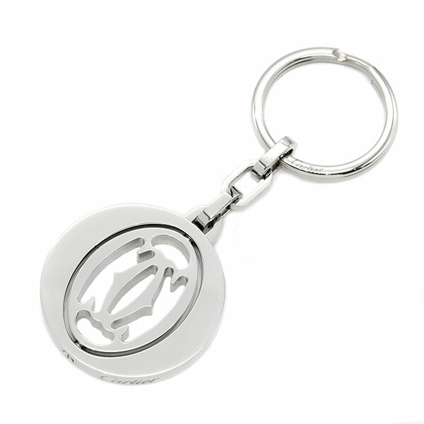 楽天市場】カルティエ Cartier ドゥーブルC 回転式 キーリング