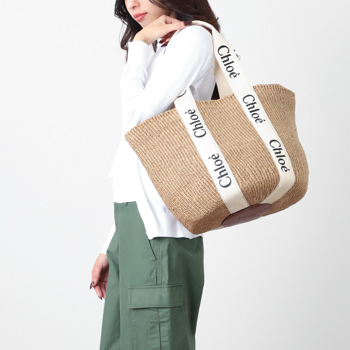 楽天市場】クロエ Chloe カゴバッグ バスケット ホワイト レディース