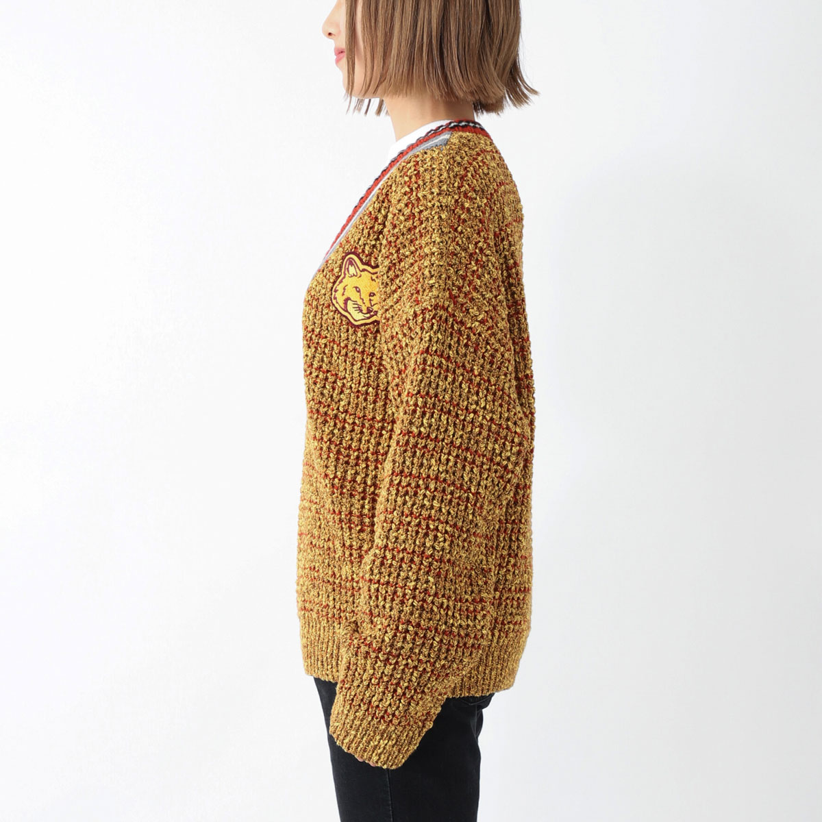 楽天市場】【2万円均一】メゾンキツネ MAISON KITSUNE Vネック ニット