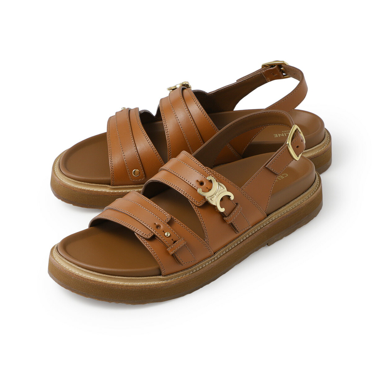 楽天市場】セリーヌ CELINE サンダル ブラウン レディース 大きい