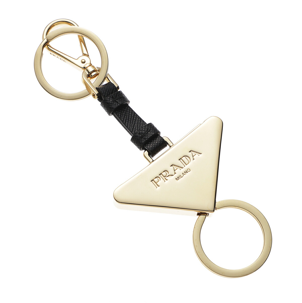 楽天市場】プラダ PRADA キーリング バッグチャームMIX ゴールド