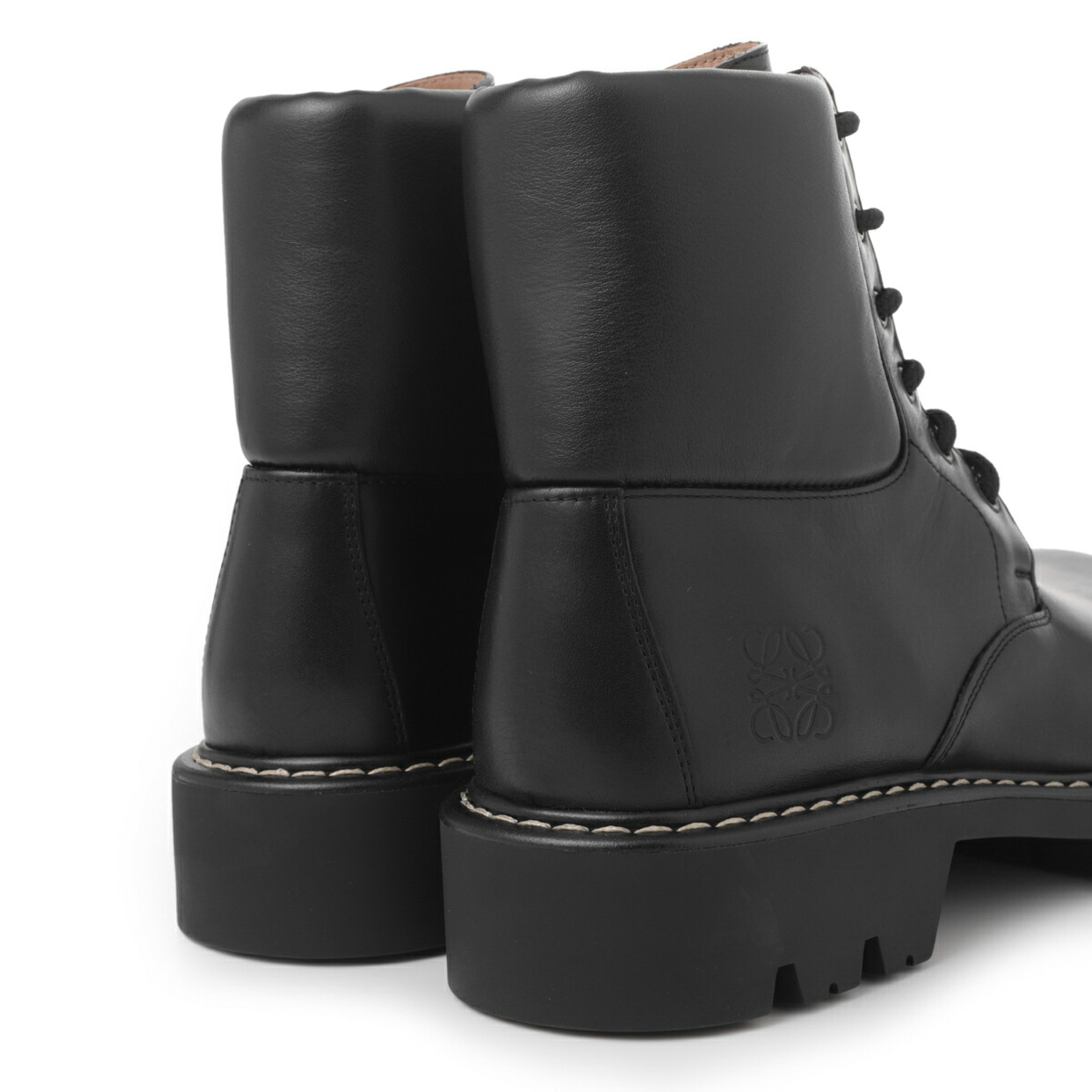 楽天市場】ロエベ LOEWE レースアップブーツ アンクルブーツ ブラック