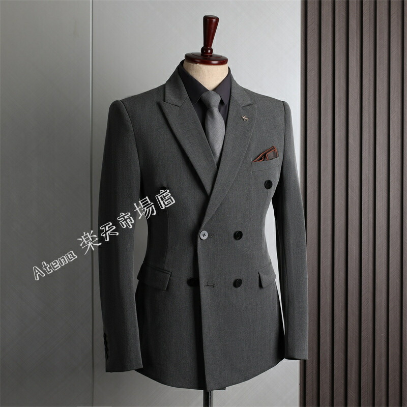 楽天市場】☆楽天1位入賞☆ 送料無料 メンズ スーツ 3点セット ダブル