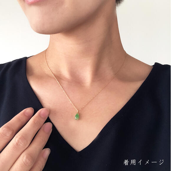 楽天市場】【K10 翡翠 プチ ドロップ ペンダント ネックレス 】(SS) A