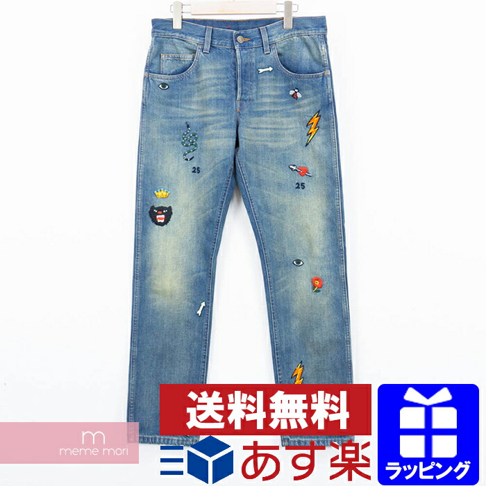 楽天市場】GUCCI 2019SS Symbols Tapered Denim Pant 408637 XD836