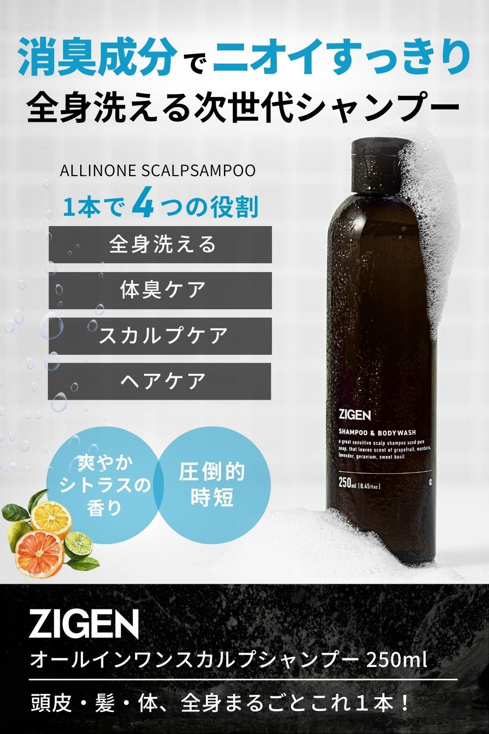 楽天市場】☆詰め替え2個セット☆ ZIGEN オールインワン メンズ
