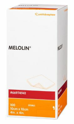 楽天市場】非固着性ドレッシング メロリン（滅菌済） 10x10cm 100枚/箱