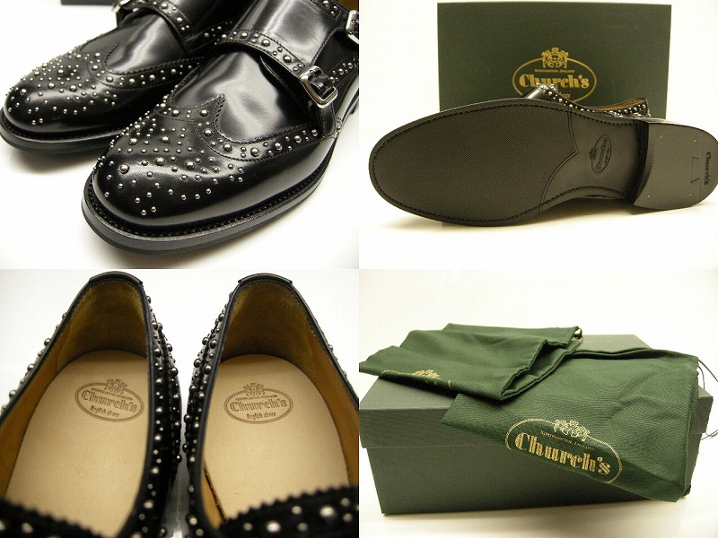 楽天市場】【CHURCH'S/チャーチ/スタッズ付 Wモンクストラップシューズ