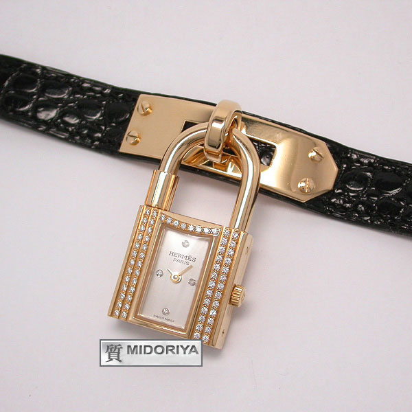 楽天市場】【緑屋質屋】エルメス ケリーウォッチ ダイヤベゼル 1995年