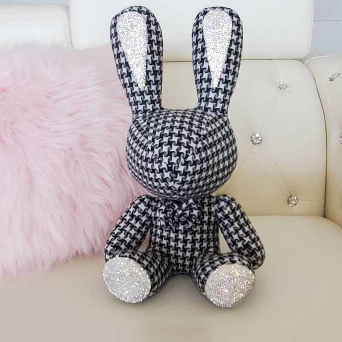 楽天市場】送料無料 未使用 ぬいぐるみ 耳と脚にクリスタル ウサギ