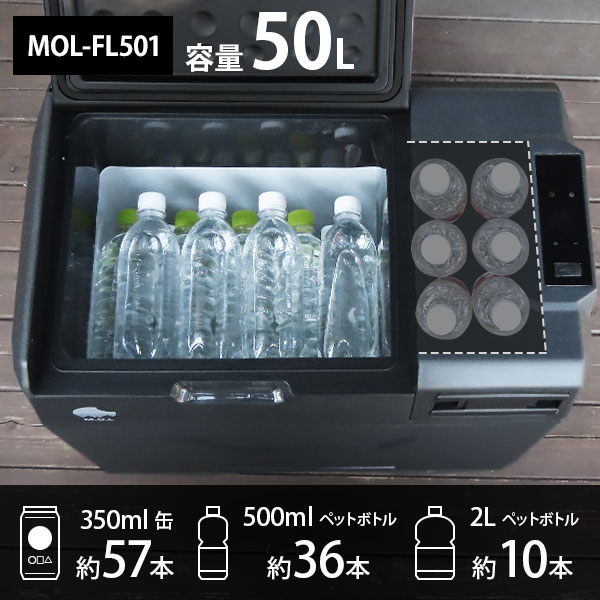 楽天市場】M.O.L ポータブル冷蔵庫＆冷凍庫 30L 40L 50L (DC12V