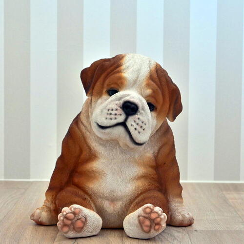 楽天市場】おすわりブルドッグ ぷっちょ犬 ふにゃふにゃ 置物 犬の置物