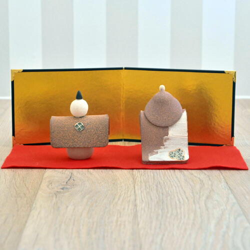 楽天市場】信楽焼き 明山ひな人形 セット雛人形 丸いフォルム立ち雛1