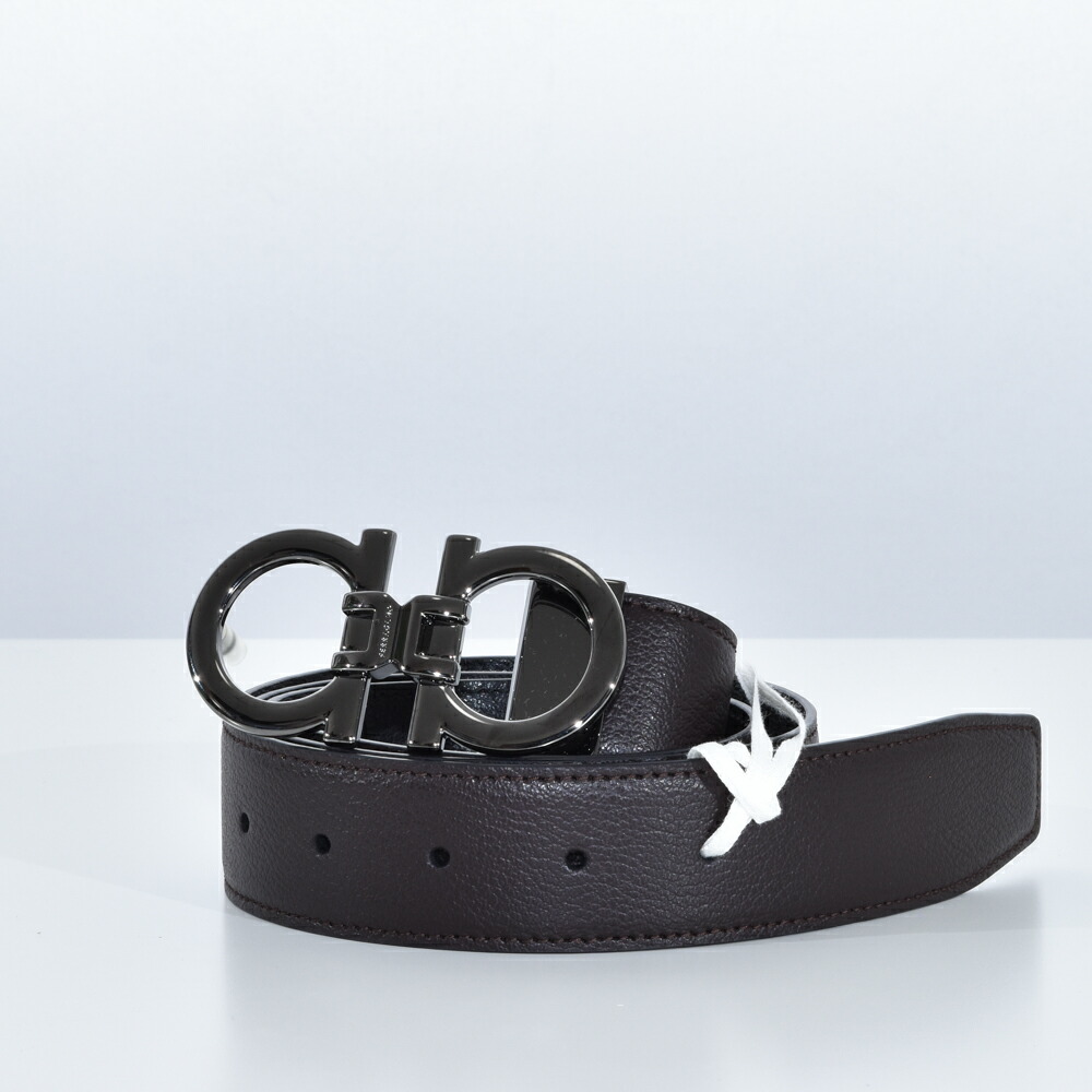 美品 サルヴァトーレ フェラガモ ダブルガンチーニ ベルト リザード