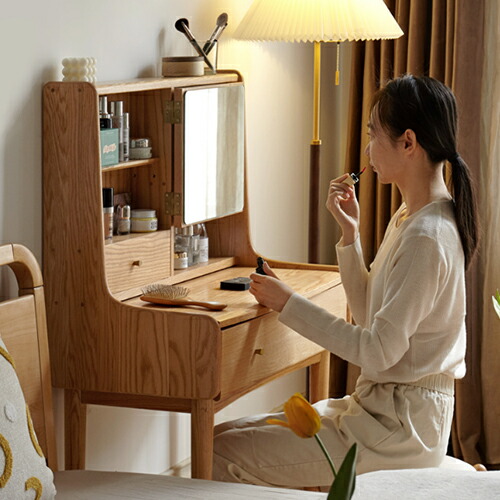 楽天市場】10%OFF+P2倍 SS限定 ドレッサー 鏡台 化粧台 天然木 オーク