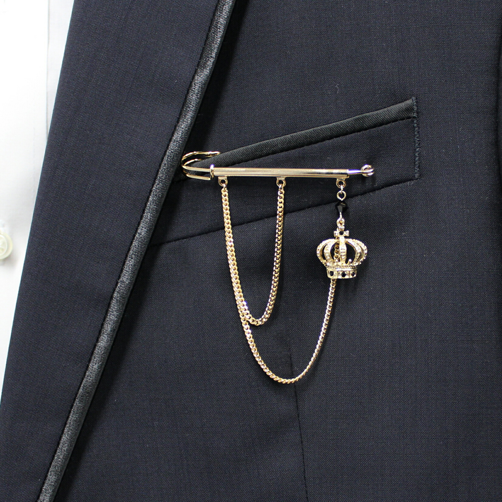 楽天市場】ラペルピン ピン バッジ バッチ ブローチ メンズ 王冠