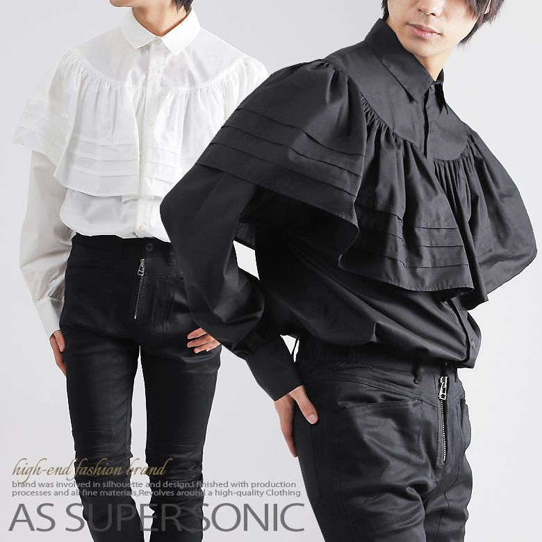 楽天市場】【日本製】ラッフルフリルシャツ フリルヨーク切り替え