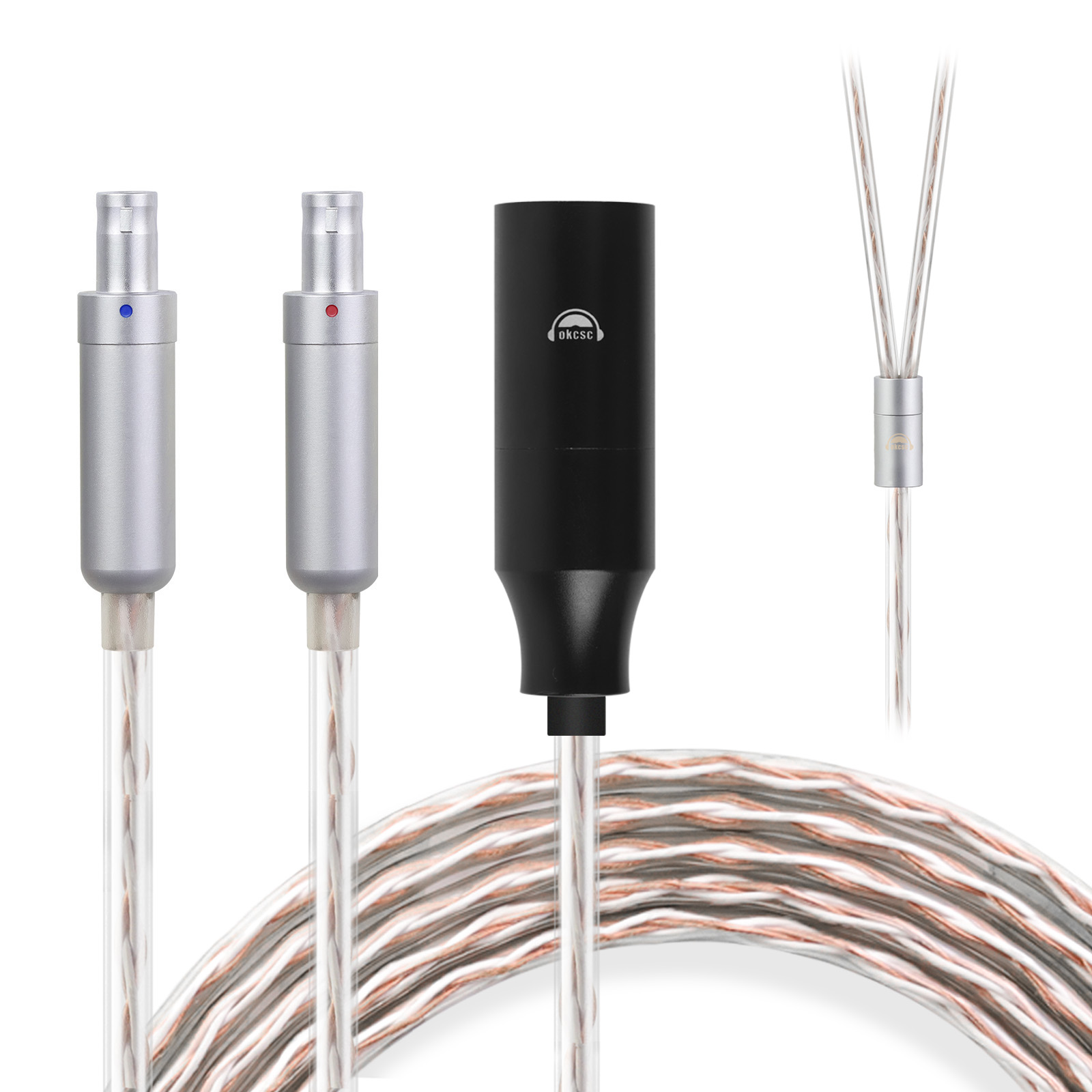 楽天市場】okcsc リケーブル hd800 ケーブル イヤホン 4芯 金メッキ線